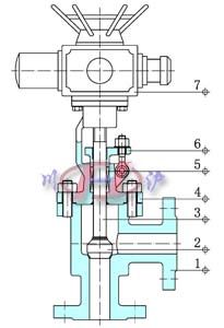 電動(dòng)角式截止閥 (內(nèi)部結(jié)構(gòu)圖)