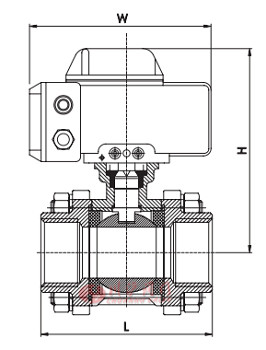 電動(dòng)高平臺(tái)螺紋球閥外形尺寸