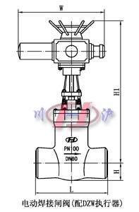 電動焊接閘閥(配DZW執(zhí)行器)