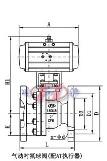 氣動(dòng)四通球閥(配AT執(zhí)行器)