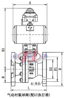 氣動(dòng)四通球閥(配GT執(zhí)行器)
