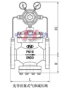 先導(dǎo)活塞式氣體減壓閥外形圖
